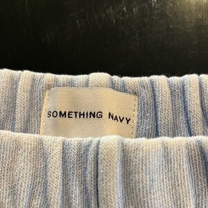 Something Navy Sky Blue Knit Top